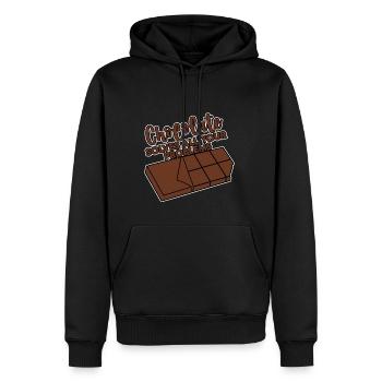 Chocolate Solves All Your Problems 4 - Men’s Premium Organic Hoodie - black - Front - Nico (187cm)