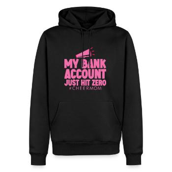 Mon compte bancaire vient d’atteindre zéro 4 - Sweat à capuche Premium bio Homme - noir - Devant - Nico (187cm)