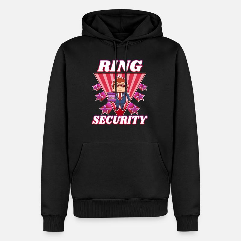 Bague de sécurité Mariage - Sweat à capuche Premium bio Homme - noir