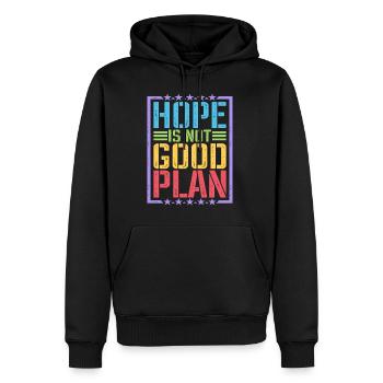 L’espoir n’est pas bon Plan 5 - Sweat à capuche Premium bio Homme - noir - Devant - Nico (187cm)