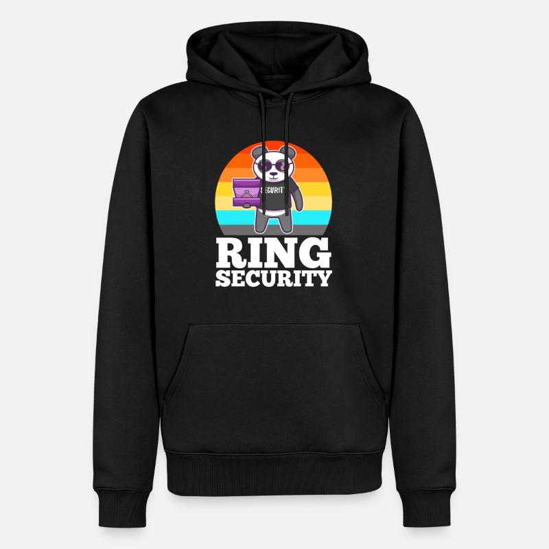Bague Sécurité Mariage - Sweat à capuche Premium bio Homme - noir