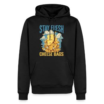 Stay Fresh Cheese Bags 51 - Männer Premium Bio Hoodie - Schwarz - Vorne - Nico (187cm)
