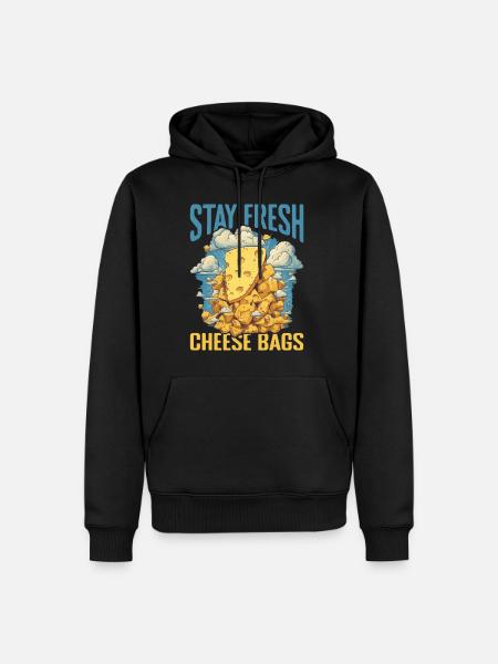 Stay Fresh Cheese Bags 51 - Men’s Premium Organic Hoodie - black