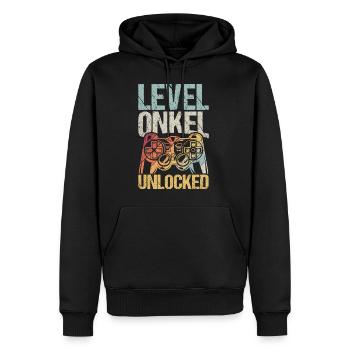 Onkel Geburtstag Baby Geburt Party Gaming Controll - Männer Premium Bio Hoodie - Schwarz - Vorne - Nico (187cm)