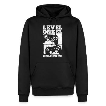 Onkel Geburtstag Baby Geburt Party Gaming Controll - Männer Premium Bio Hoodie - Schwarz - Vorne - Nico (187cm)