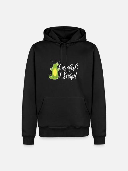 Careful i snap alligator - Men’s Premium Organic Hoodie - black