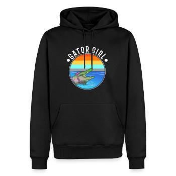 Gator Girl - Männer Premium Bio Hoodie - Schwarz - Vorne - Nico (187cm)