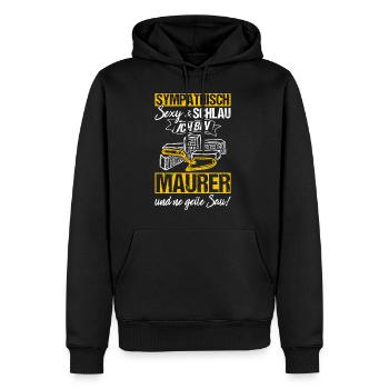Maurer Job Maurermeister Geschenk Meister Handwerk - Männer Premium Bio Hoodie - Schwarz - Vorne - Nico (187cm)
