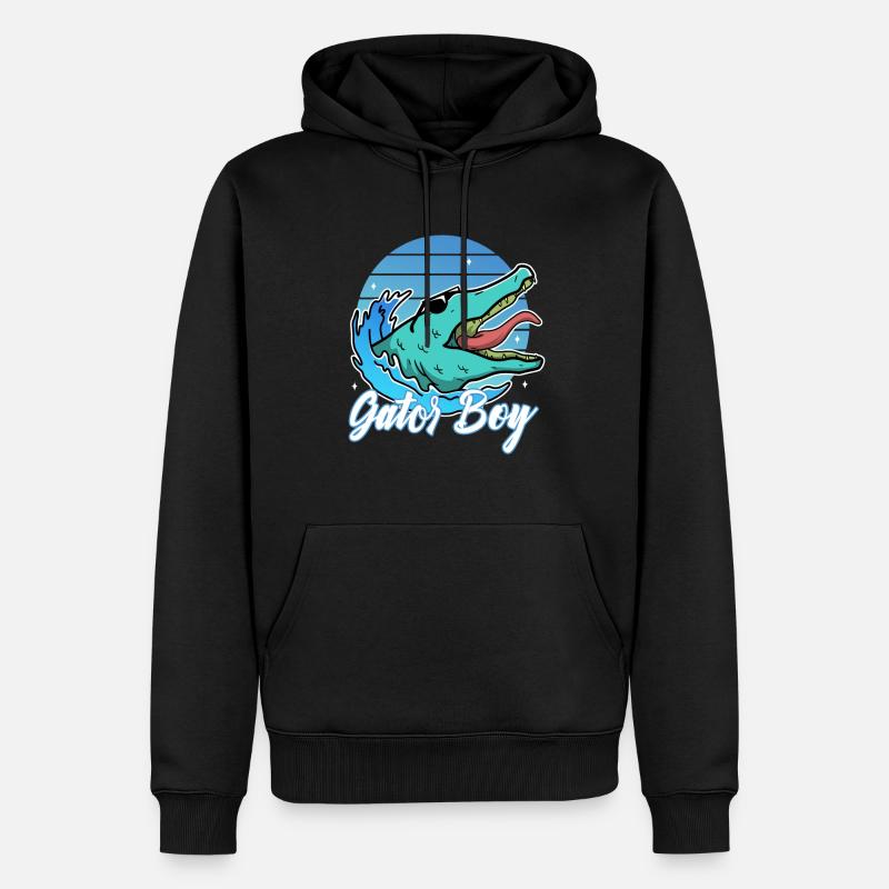 Gator Boy - Männer Premium Bio Hoodie - Schwarz