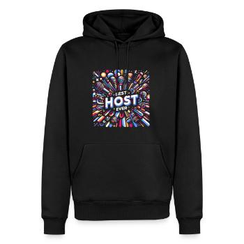 Meilleur hôte de tous les temps 23 - Sweat à capuche Premium bio Homme - noir - Devant - Nico (187cm)
