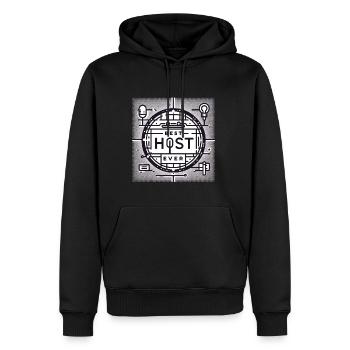 Meilleur hôte de tous les temps 24 - Sweat à capuche Premium bio Homme - noir - Devant - Nico (187cm)