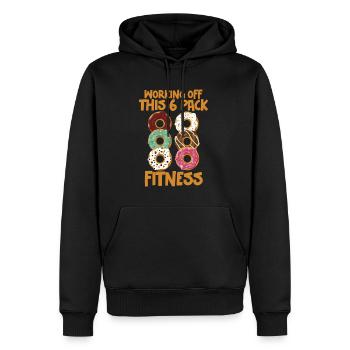 Working Off This 6 Pack Fitness 2 - Men’s Premium Organic Hoodie - black - Front - Nico (187cm)