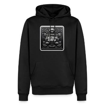 Catering Crew 8 - Männer Premium Bio Hoodie - Schwarz - Vorne - Nico (187cm)