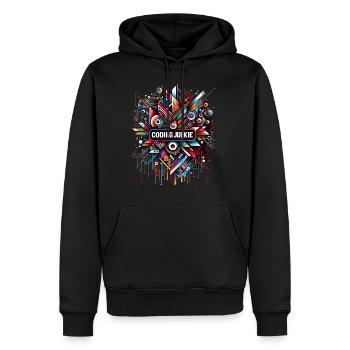 Accro au codage 10 - Sweat à capuche Premium bio Homme - noir - Devant - Nico (187cm)