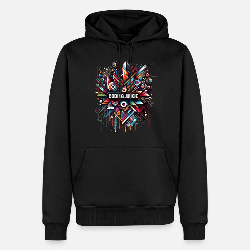 Coding Junkie 10 - Männer Premium Bio Hoodie - Schwarz