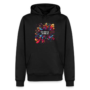 Accro au codage 12 - Sweat à capuche Premium bio Homme - noir - Devant - Nico (187cm)