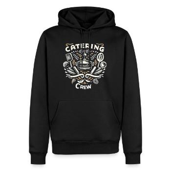 Catering Crew 5 - Männer Premium Bio Hoodie - Schwarz - Vorne - Nico (187cm)