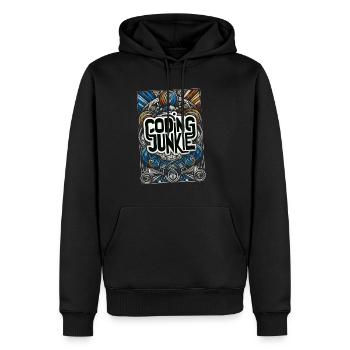 Accro au codage 14 - Sweat à capuche Premium bio Homme - noir - Devant - Nico (187cm)