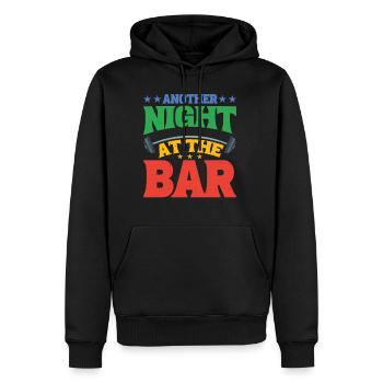 Une autre nuit au bar 2 - Sweat à capuche Premium bio Homme - noir - Devant - Nico (187cm)