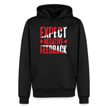 Attendez-vous à des commentaires négatifs 2 - Sweat à capuche Premium bio Homme - noir - Devant - Nico (187cm)