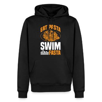 Eat Pasta Swim Fasta 27 - Männer Premium Bio Hoodie - Schwarz - Vorne - Nico (187cm)