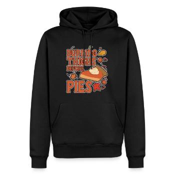 Burning Thighs Before Pies 2 - Männer Premium Bio Hoodie - Schwarz - Vorne - Nico (187cm)