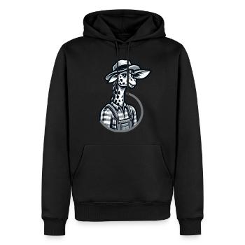 Cute Giraffe Farmer - Männer Premium Bio Hoodie - Schwarz - Vorne - Nico (187cm)
