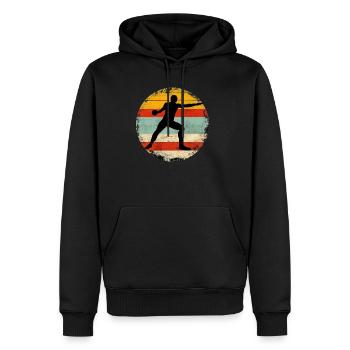 Discus Throw 2 - Männer Premium Bio Hoodie - Schwarz - Vorne - Nico (187cm)