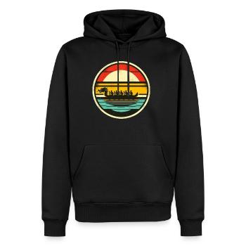 Dragon Boat 3 - Männer Premium Bio Hoodie - Schwarz - Vorne - Nico (187cm)