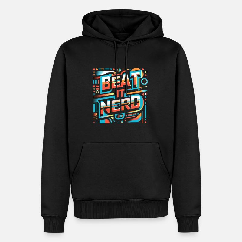 Battez-le Nerd 11 - Sweat à capuche Premium bio Homme - noir