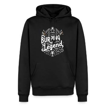Légende du rot 11 - Sweat à capuche Premium bio Homme - noir - Devant - Nico (187cm)