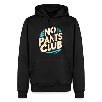 Pas de pantalon Club 7 - Sweat à capuche Premium bio Homme - noir - Devant - Nico (187cm)