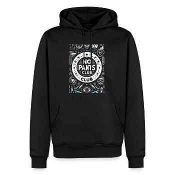 No Pants Club 9 - Männer Premium Bio Hoodie - Schwarz - Vorne - Nico (187cm)