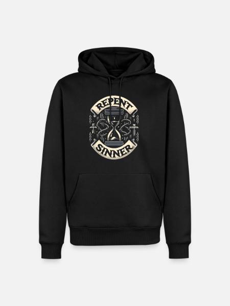 Repent Sinner 16 - Men’s Premium Organic Hoodie - black