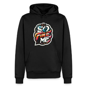 So Fire Me 12 - Männer Premium Bio Hoodie - Schwarz - Vorne - Nico (187cm)