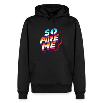 So Fire Me 15 - Männer Premium Bio Hoodie - Schwarz - Vorne - Nico (187cm)