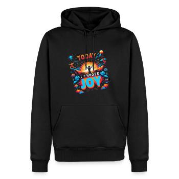 Today I Choose Joy 15 - Männer Premium Bio Hoodie - Schwarz - Vorne - Nico (187cm)