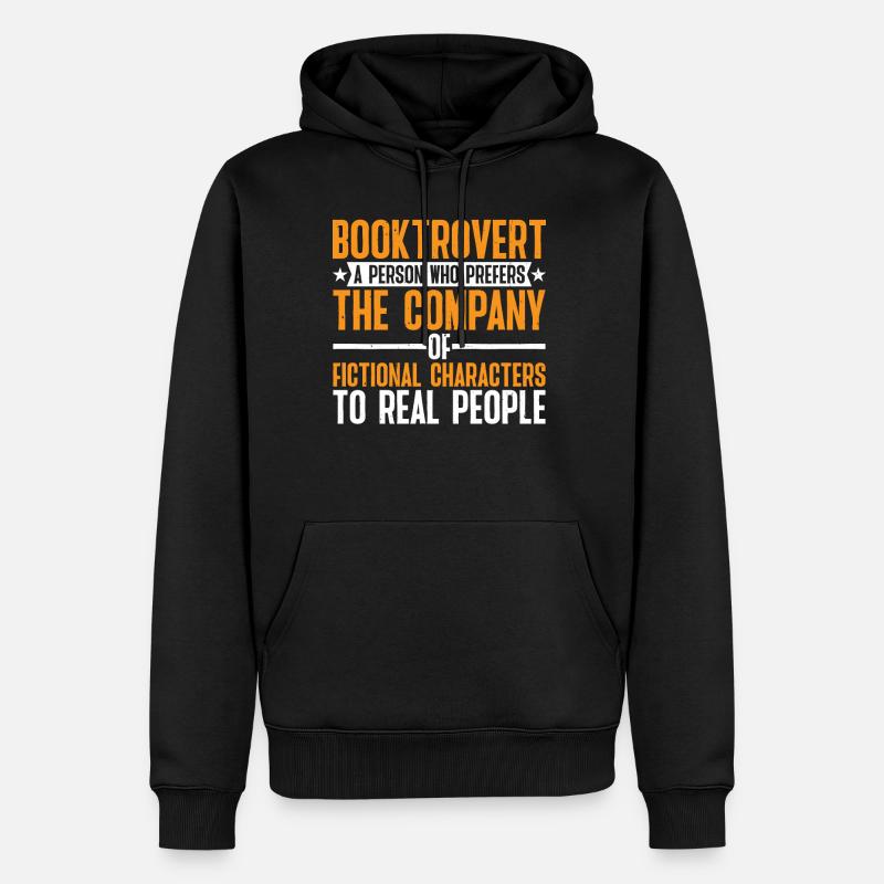 Booktrovert Définition Description 8 - Sweat à capuche Premium bio Homme - noir