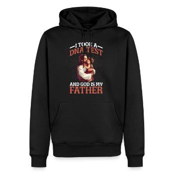 I Took A Dna Test And God Is My Father 36 - Men’s Premium Organic Hoodie - black - Front - Nico (187cm)