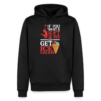 Si vous voulez une portion molle, allez chercher de la crème glacée 5 - Sweat à capuche Premium bio Homme - noir - Devant - Nico (187cm)
