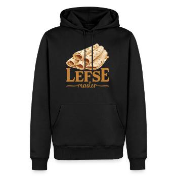 Lefse Master 32 - Men’s Premium Organic Hoodie - black - Front - Nico (187cm)