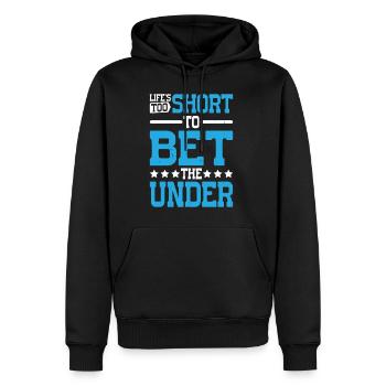 Life's Too Short To Bet The Under 28 - Männer Premium Bio Hoodie - Schwarz - Vorne - Nico (187cm)