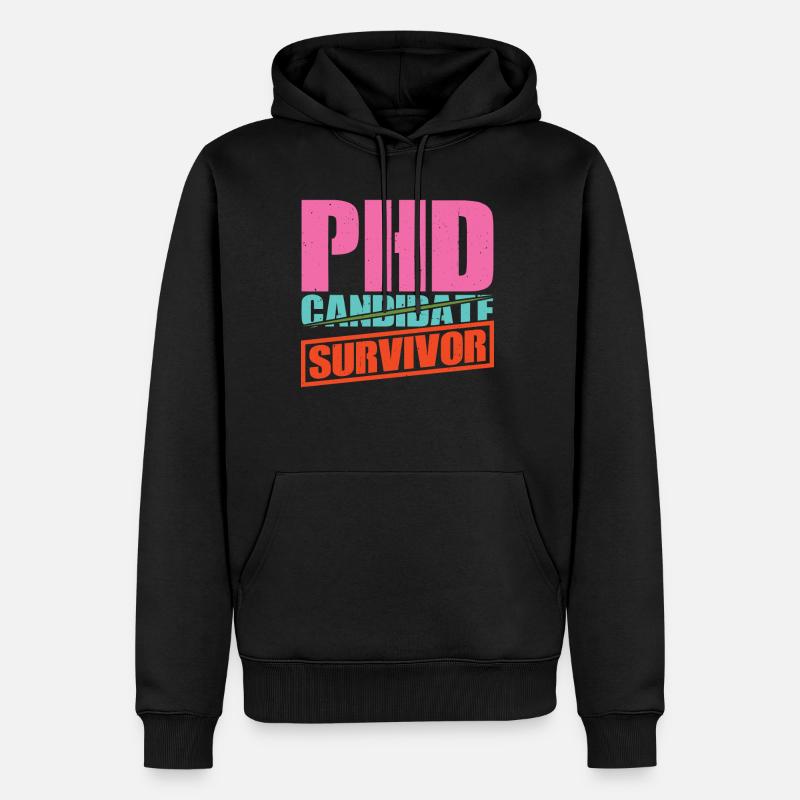 Phd Candidate Survivor 13 - Männer Premium Bio Hoodie - Schwarz