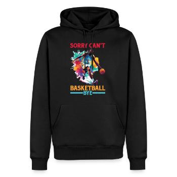 Sorry Can't Basketball Bye 6 - Männer Premium Bio Hoodie - Schwarz - Vorne - Nico (187cm)