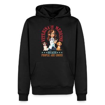 Veterinary Medicine Because People Are Gross 21 - Men’s Premium Organic Hoodie - black - Front - Nico (187cm)