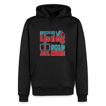 J’ai besoin de votre liste, j’ai vendu tous les miens 2 - Sweat à capuche Premium bio Homme - noir - Devant - Nico (187cm)