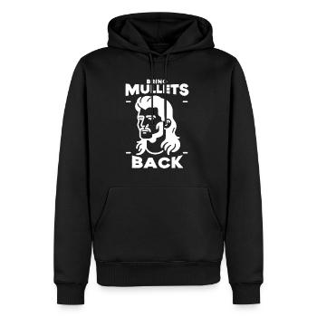 Ramener les mulets 5 - Sweat à capuche Premium bio Homme - noir - Devant - Nico (187cm)