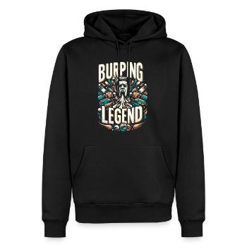 Légende du rot 20 - Sweat à capuche Premium bio Homme - noir - Devant - Nico (187cm)