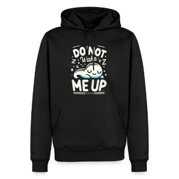 Do Not Wake Me Up 17 - Men’s Premium Organic Hoodie - black - Front - Nico (187cm)