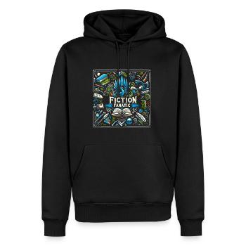 Fanatique de fiction 5 - Sweat à capuche Premium bio Homme - noir - Devant - Nico (187cm)
